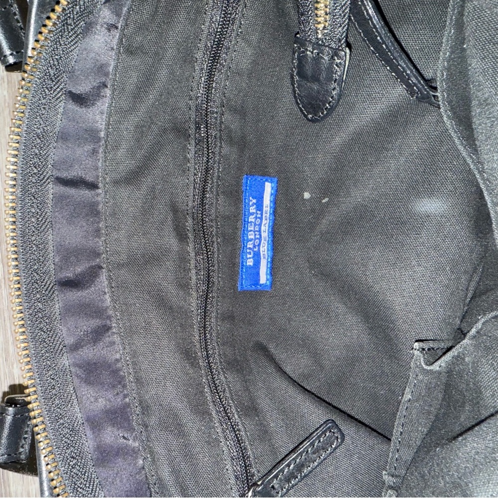 Burberry  Blue Label Hand Bag Nylon Black Auth ti2773 - Picture 11 of 12